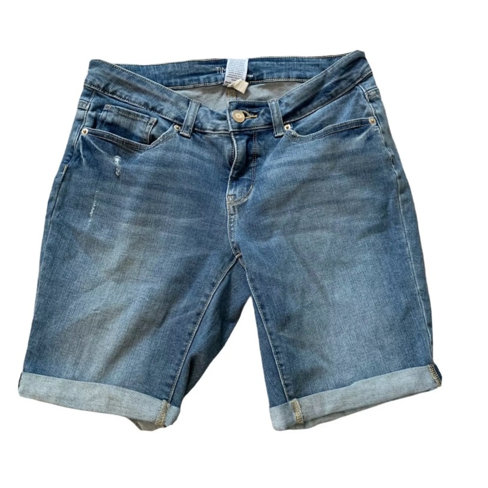 Time And Tru Denim Jean Mid Rise Shorts Womens 10